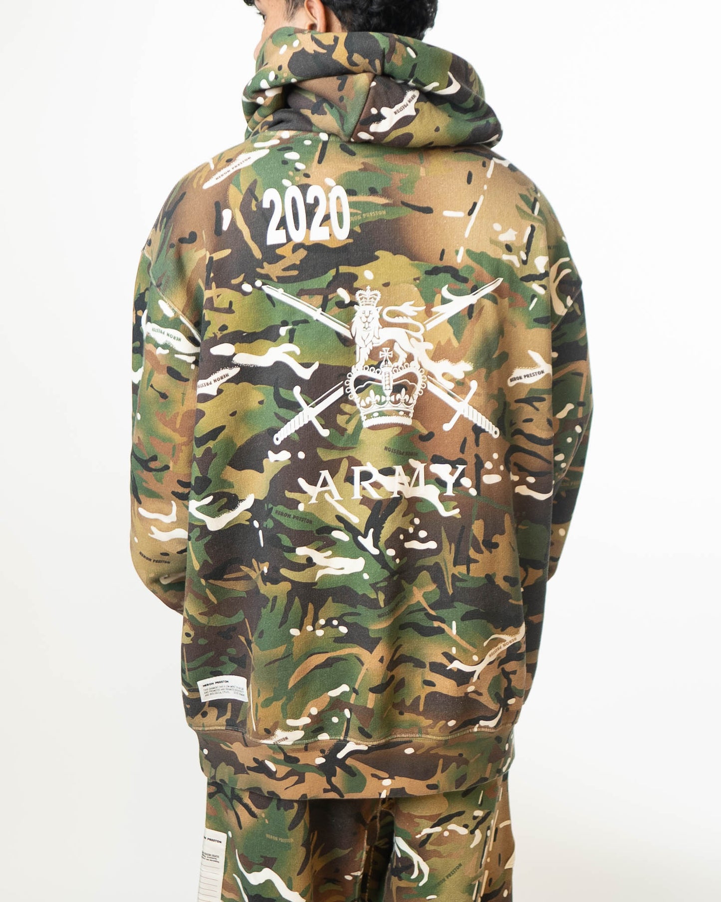 Heron Preston Camouflage Hoodie Sweatshirt