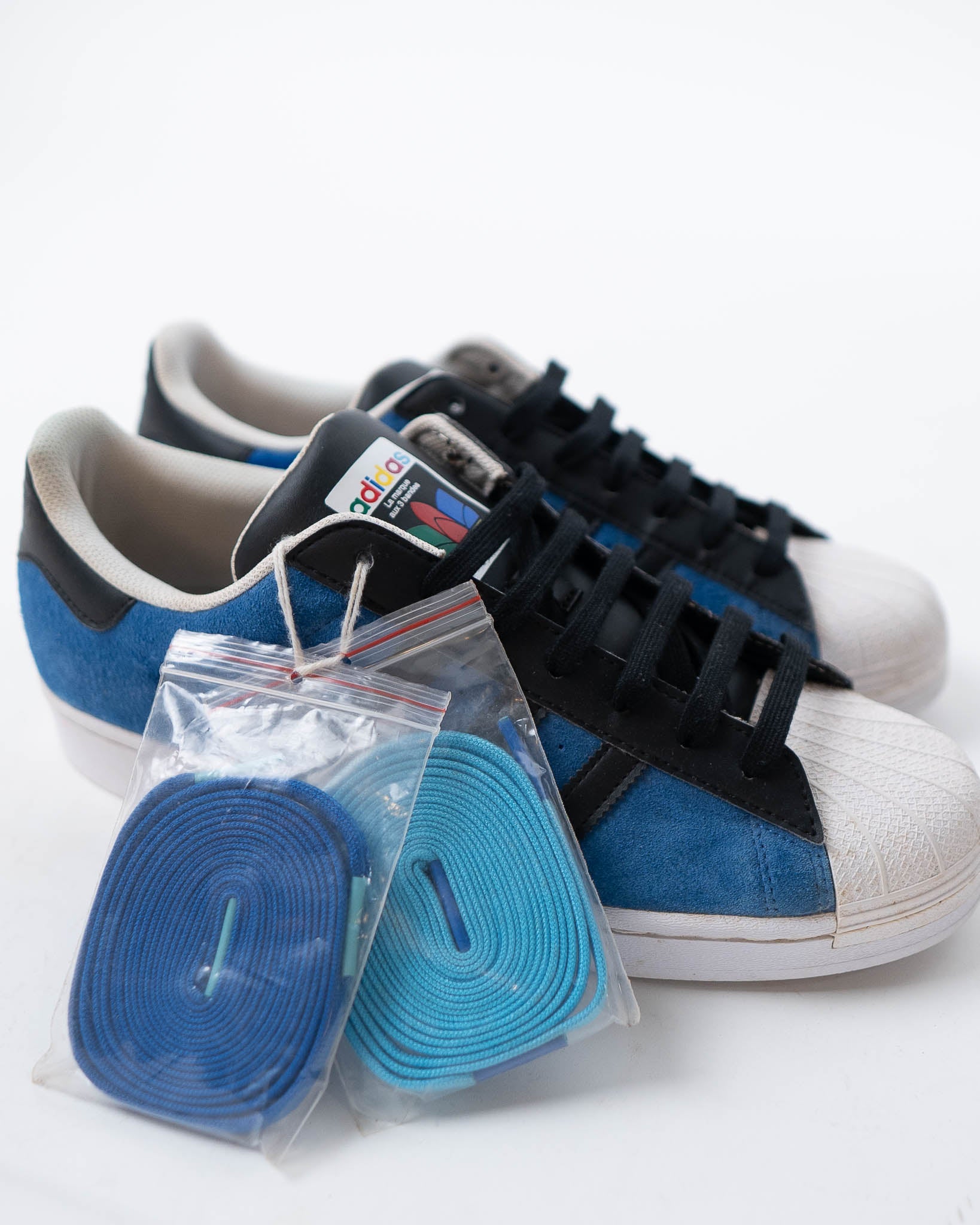 Adidas Superstar Blue & Core Black Sneakers - DS (UK 11) The Mainstreet Marketplace Adidas Superstar Blue & Core Black Sneakers - DS (UK 11) The Mainstreet Marketplace