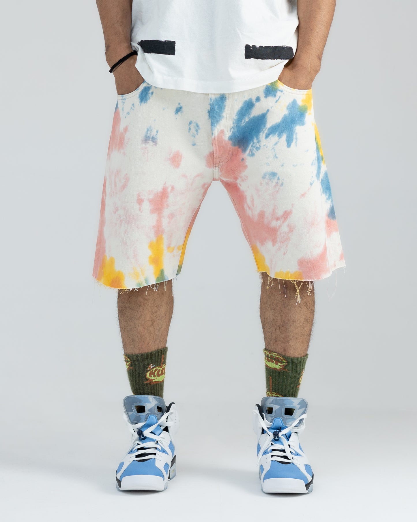 Levis Tie Die Denim Shorts