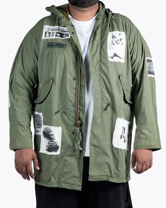 AS65 LONG MILITARY GREEN JACKET