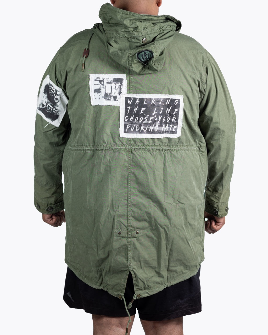 AS65 LONG MILITARY GREEN JACKET