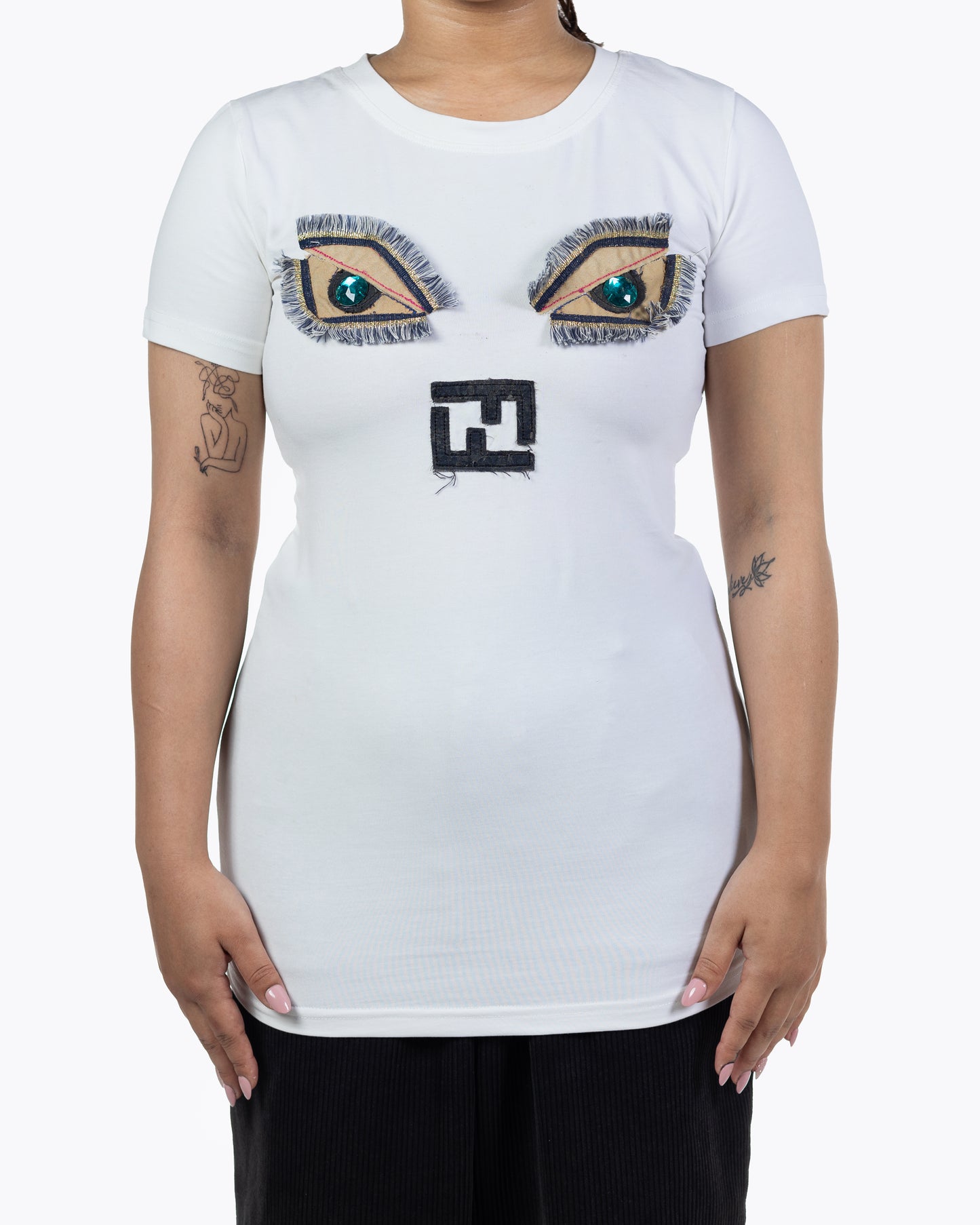 Fendi Eye Patch White Tee