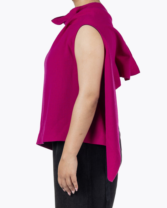 Roland Mouret Eugene Top - Purple Sleeveless Blouse