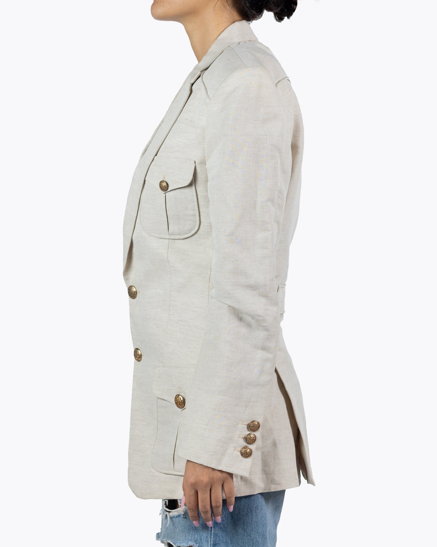 Studio Himmat Linen Beige Blazer