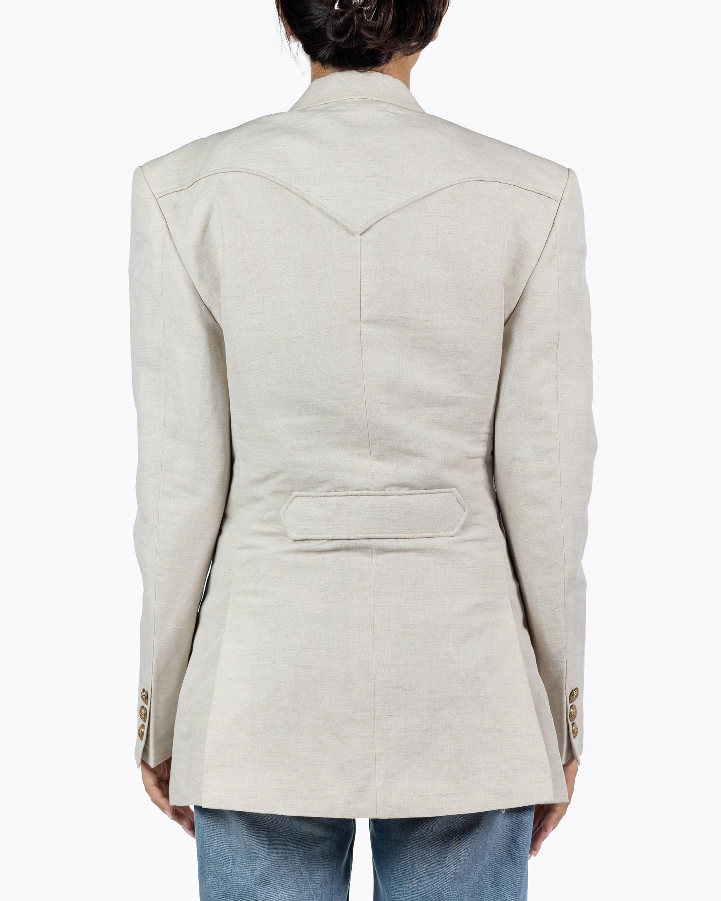 Studio Himmat Linen Beige Blazer