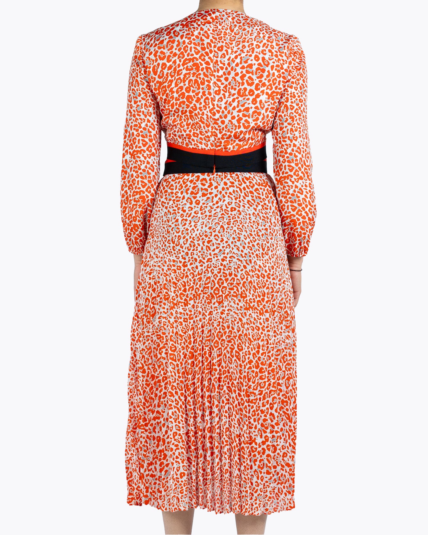 Maje Romilda Leopard Print Cut-Out Dress