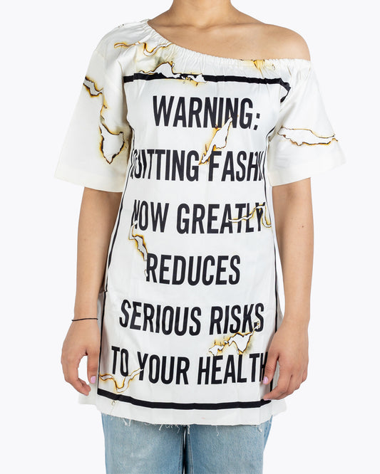 Moschino It'S Lit Warning Jersey T-Shirt Dress