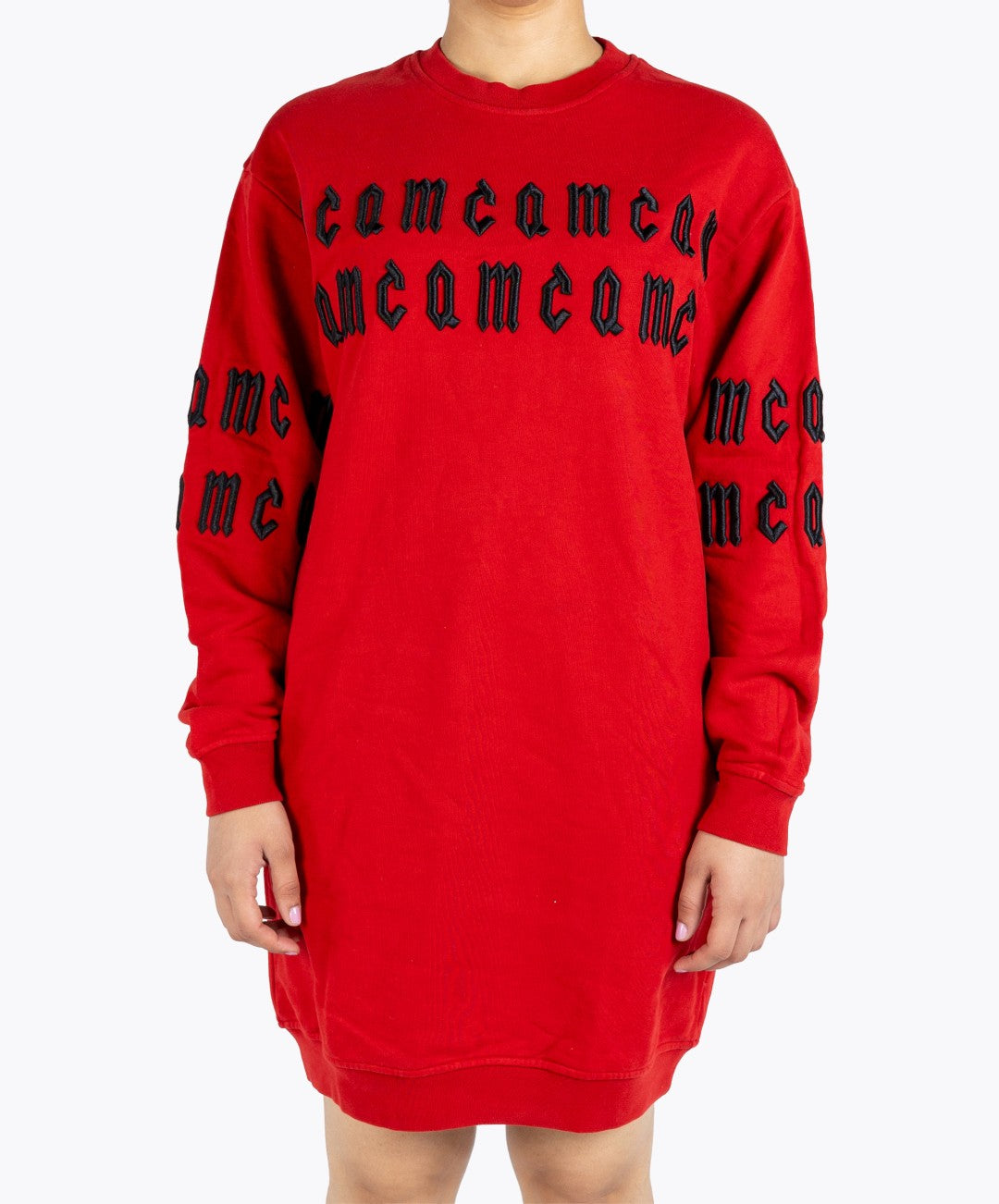 Mcq By Alexander Mcqueen Red Graphic Sweatshirt Dress