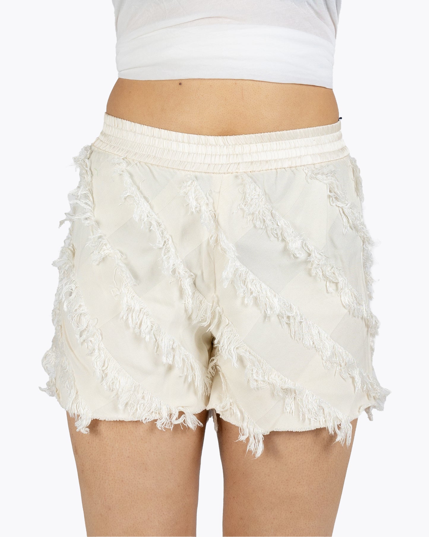 Sandro Pandora Frayed Silk-Trimmed Twill Shorts