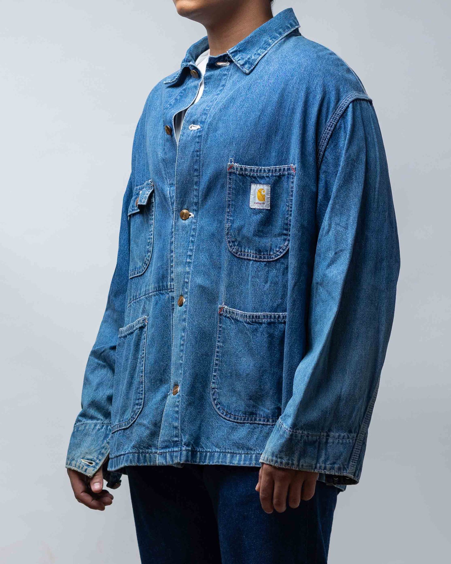 Vintage 90'S Carhartt Denim Chore Jacket