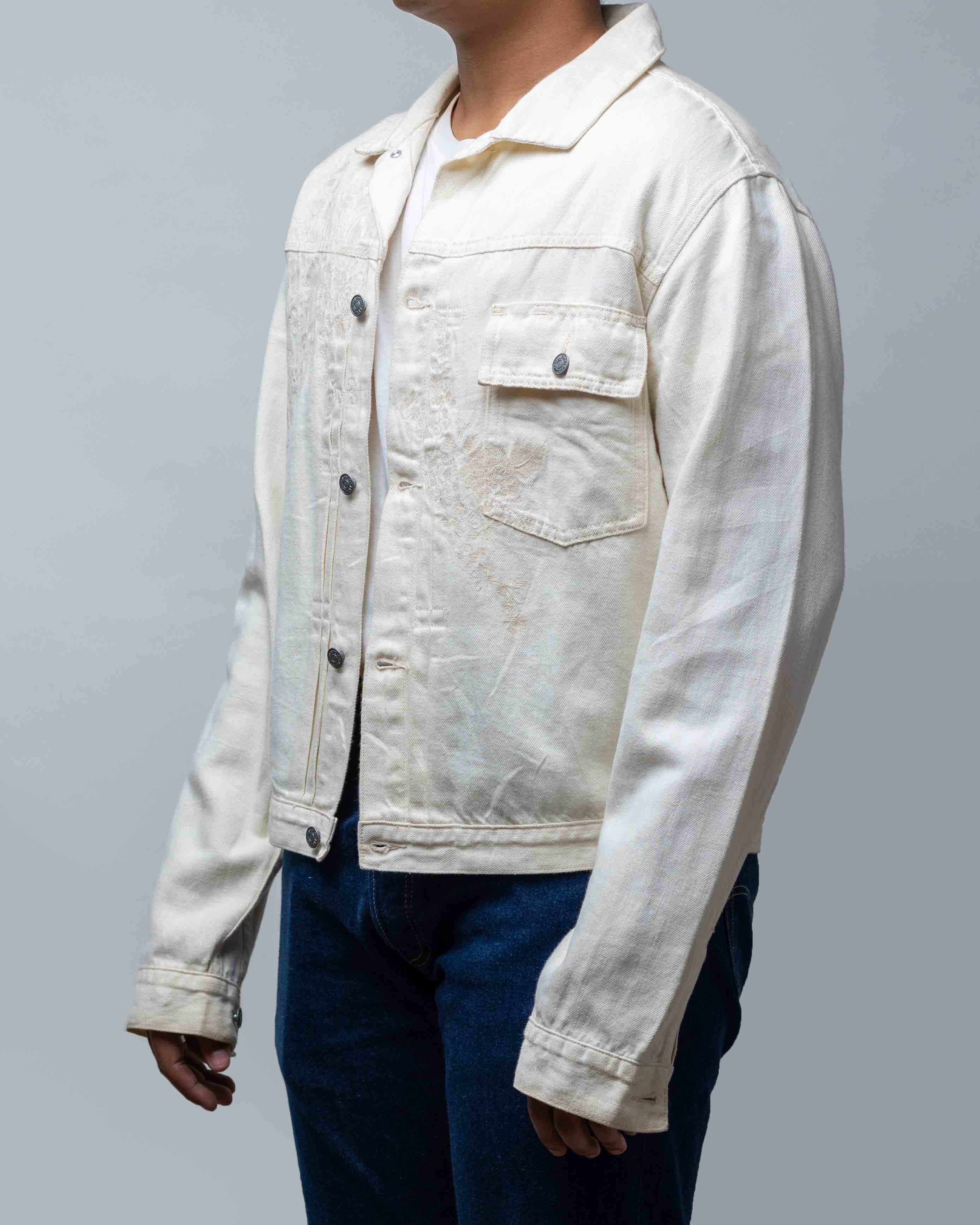 Ralph lauren white denim jacket hotsell