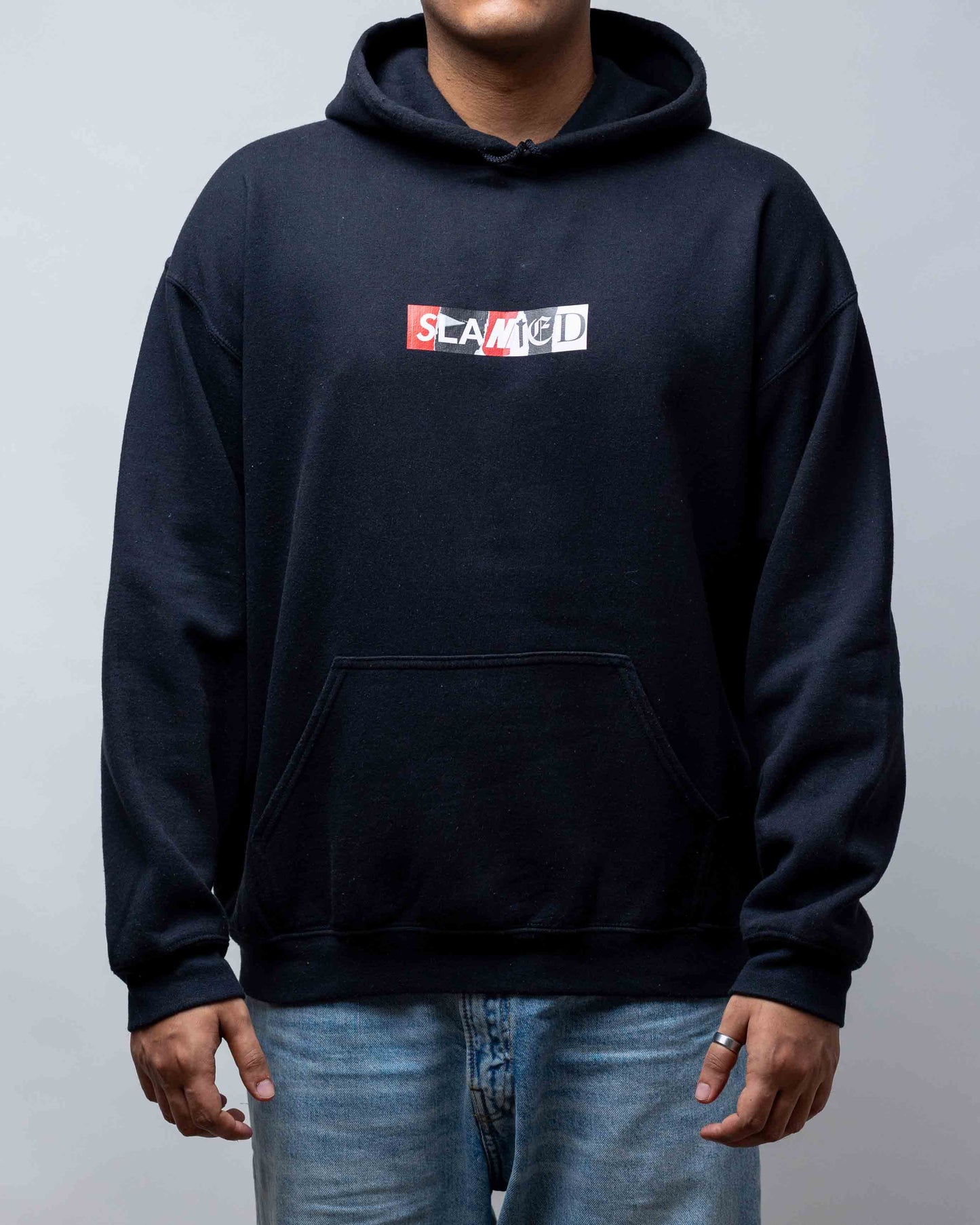 Slanted Usa Box Logo Hoodie Black