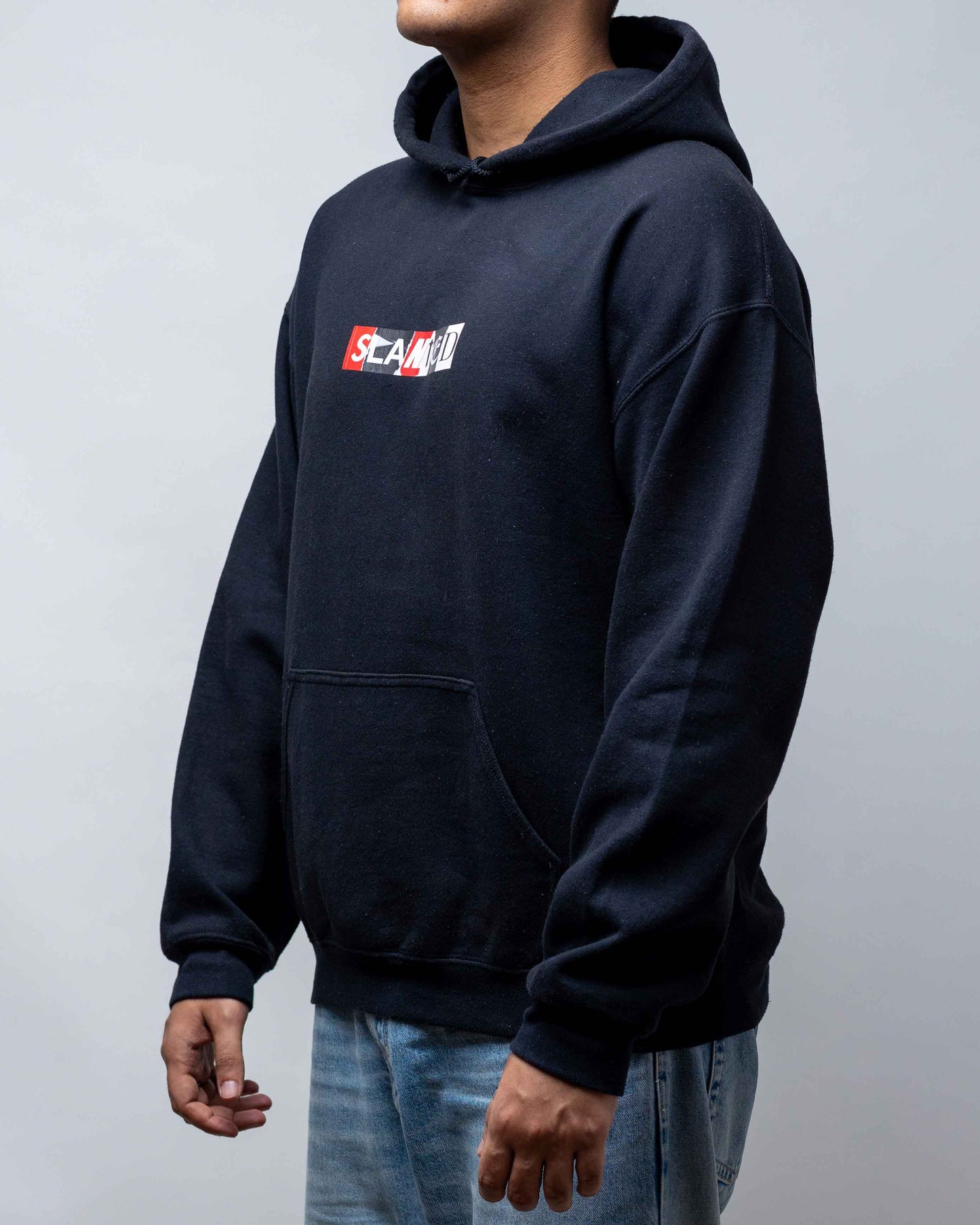 Slanted Usa Box Logo Hoodie Black