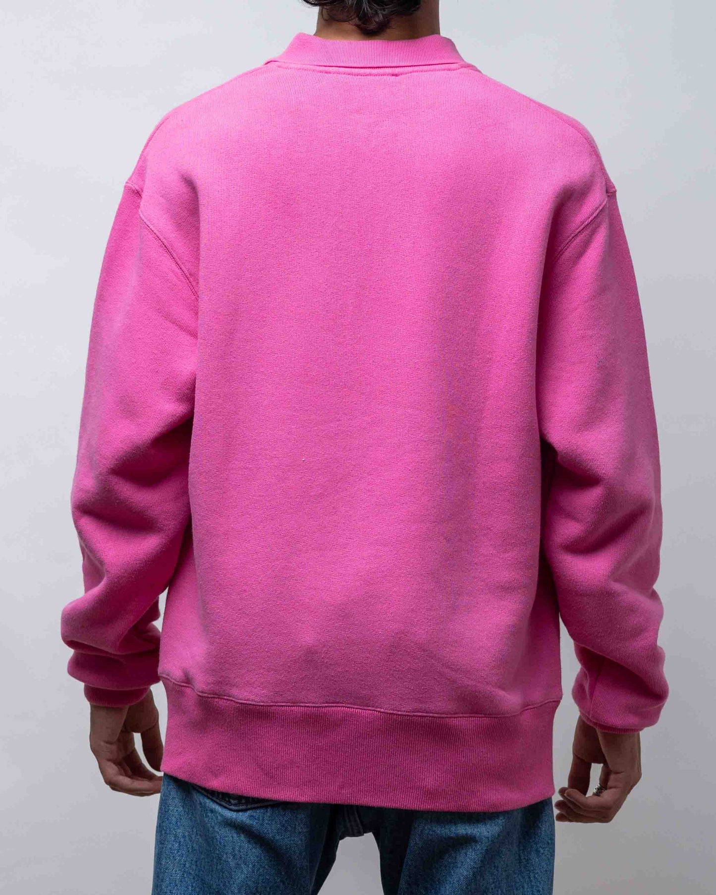 Acne Studios Pink Quarter Zip Collar Sweatshirt