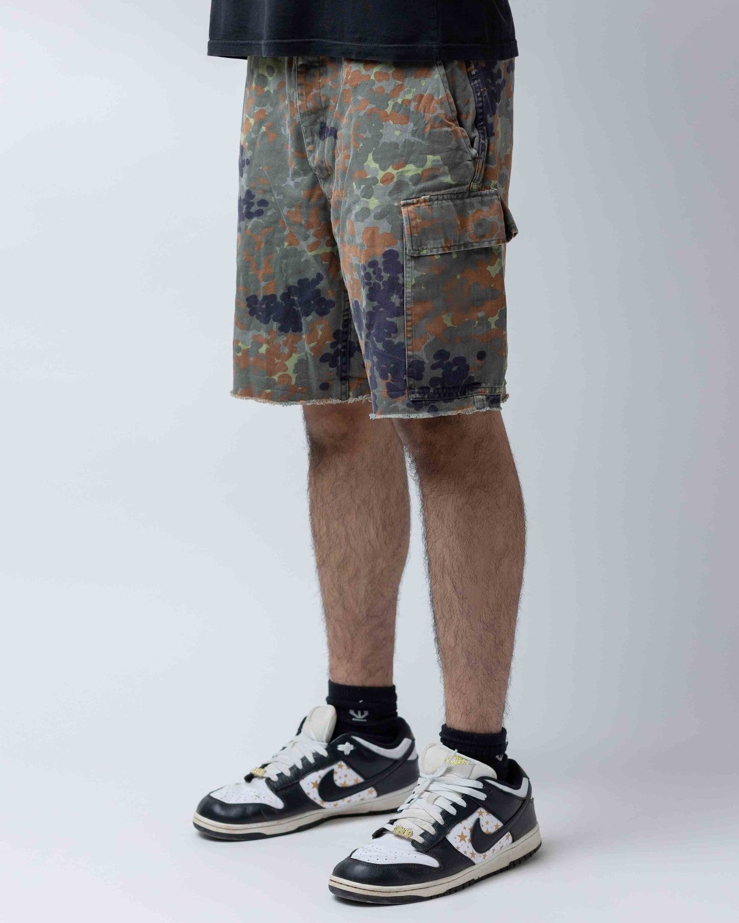 Syntex French Military Drop Camo Cargo Shorts