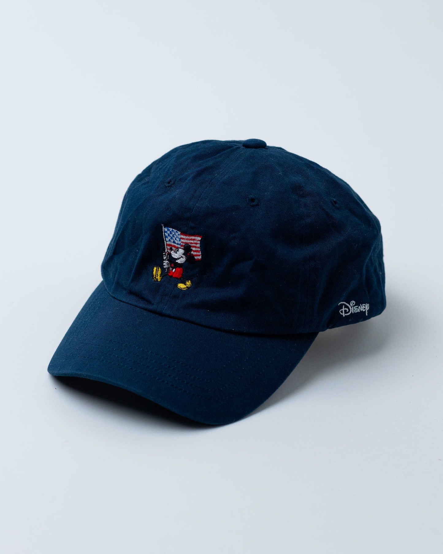 Vintage Disney Mickey Mouse Flag Cap Navy Blue