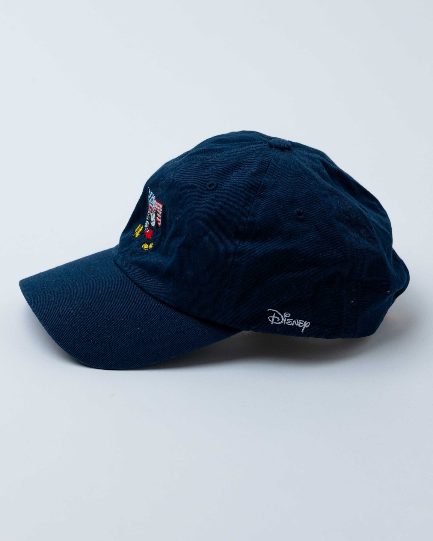 Vintage Disney Mickey Mouse Flag Cap Navy Blue