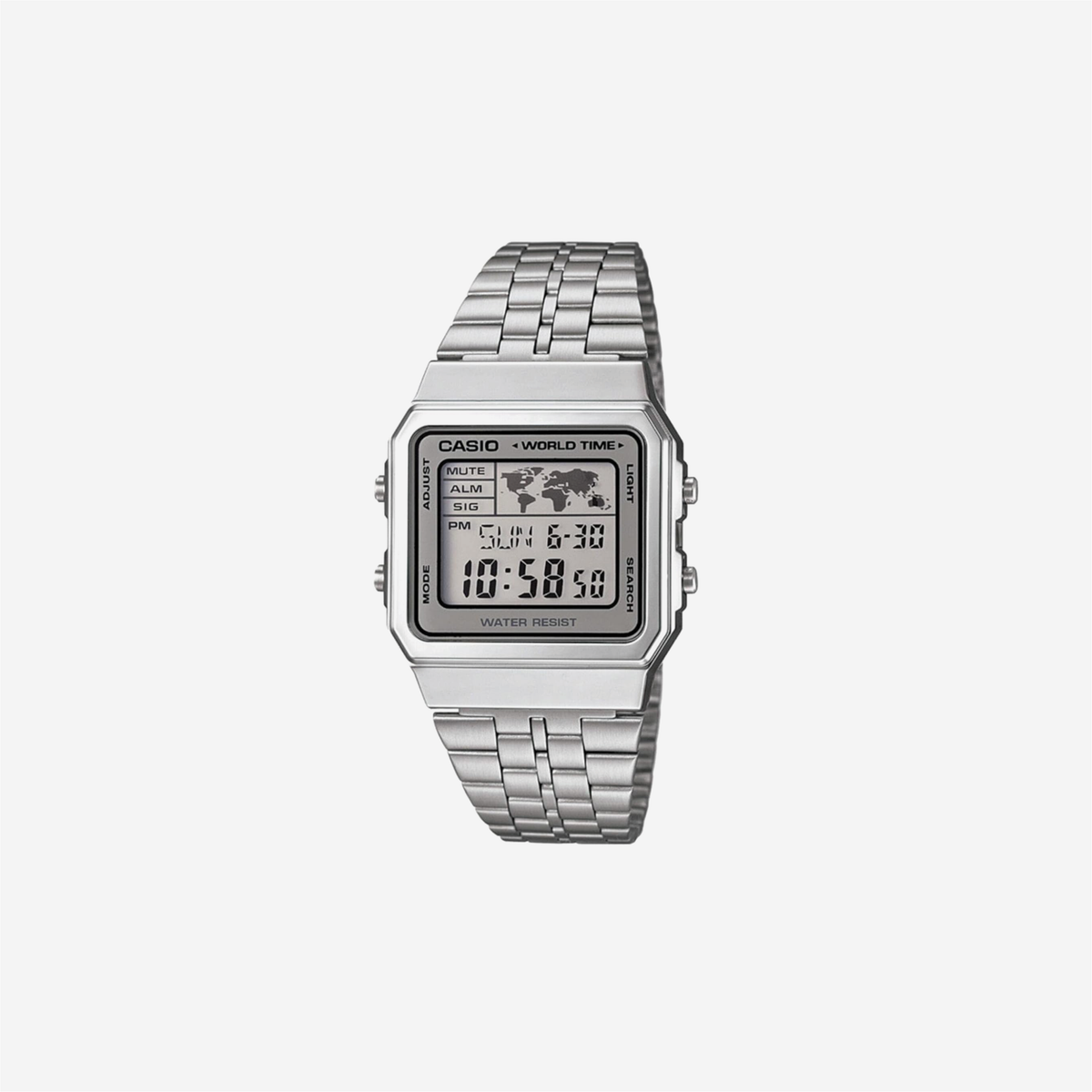 Casio A500WA-7 Classic Digital Display Quartz Silver Watch