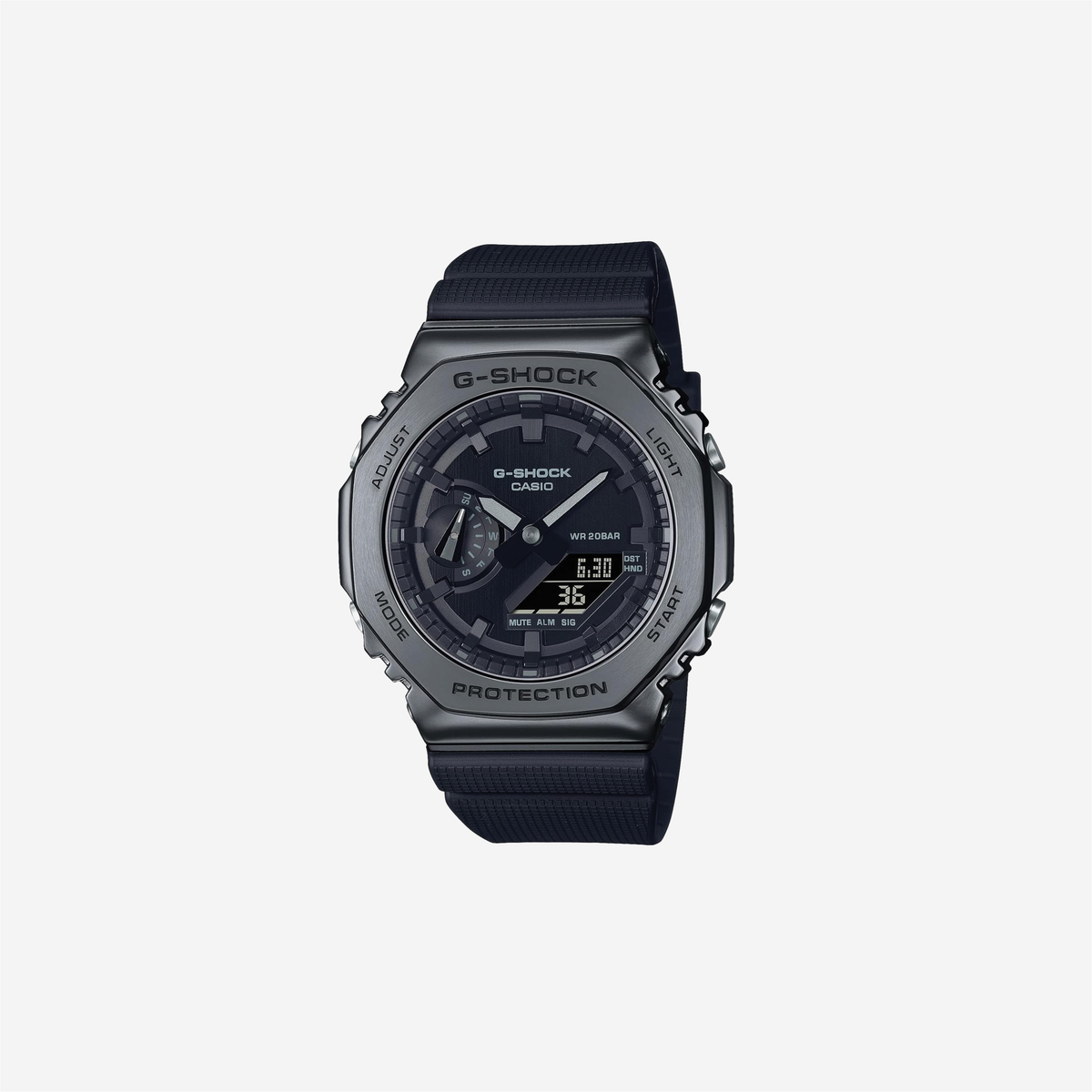 Casio GM-2100BB-1AJF [G-Shock (G-Shock) Metal Covered Series Blackout] Watch Imported from Japan Feb 2023 Model, Black, Mens, Black, Modern