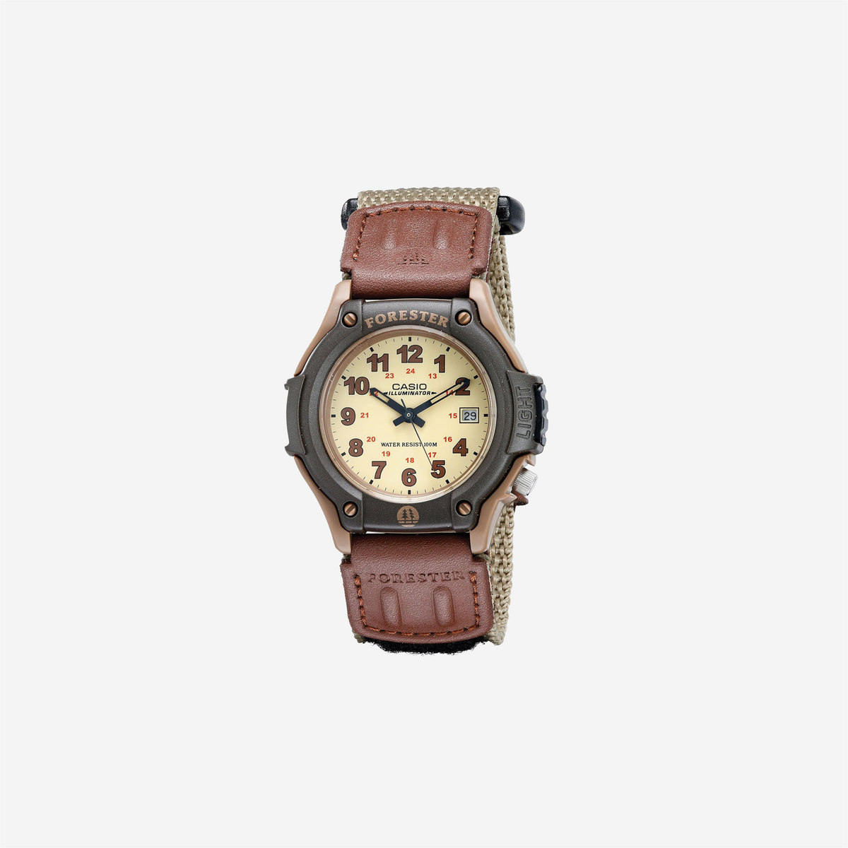 Casio FT500WC Series / Analog Watch / 100 Meter Water Resistance / LED Light / Date Display / Leather/Cloth Band / Regular Time Keeping (HR, Min, SEC, PM, Date, Day) / 3 Year Battery