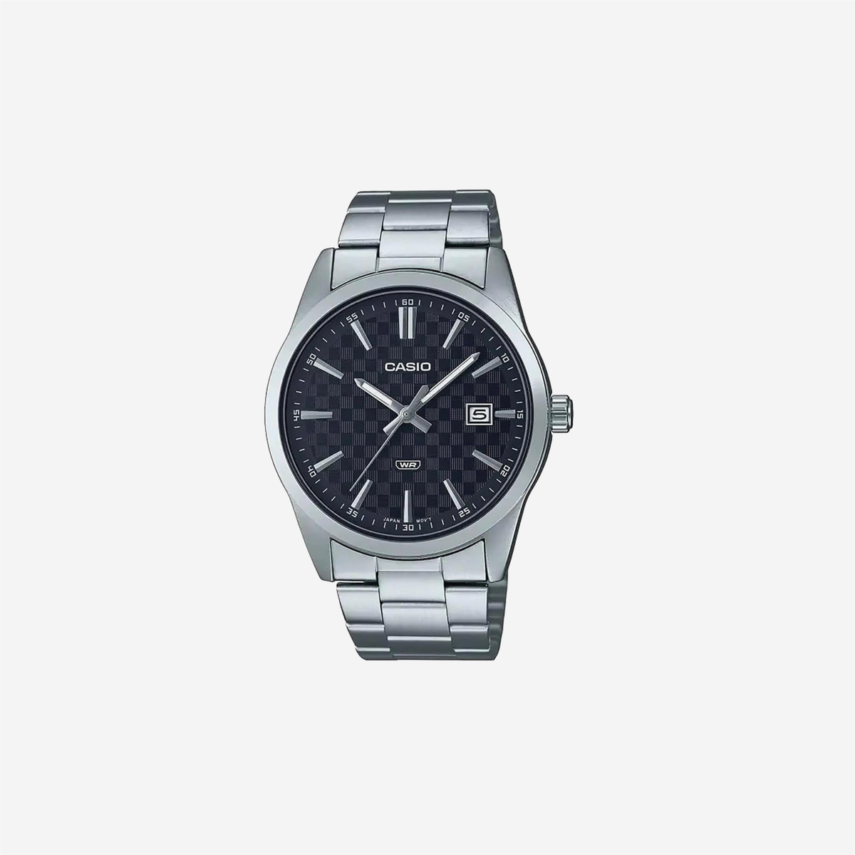 Casio MTP-VD03D-1A Standard Stanless Steel Black Dial 3-Hand Analog Watch