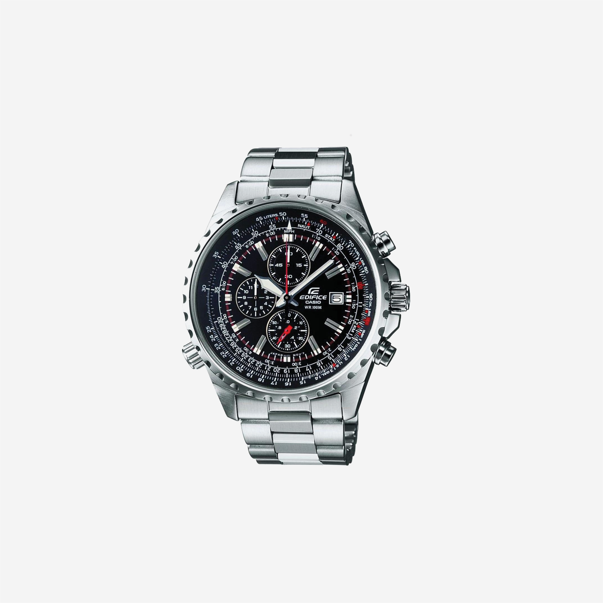 Casio Edifice EF-527D-1AVEF Stainless Steel Multi Function Black Dial Watch