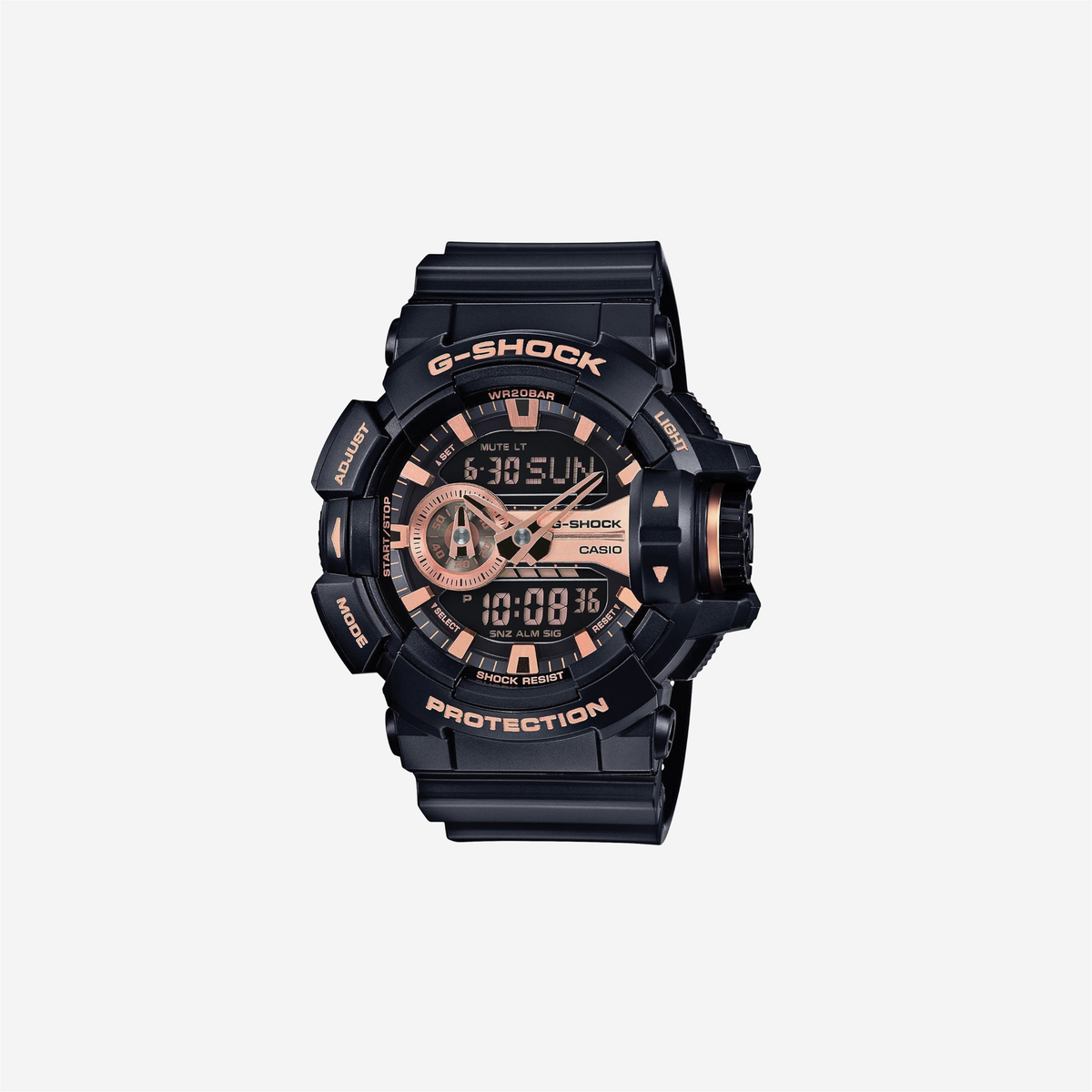 Casio G-Shock GA-400GB-1A4 Resin Strap Black Rose Gold Quartz Sport Watch