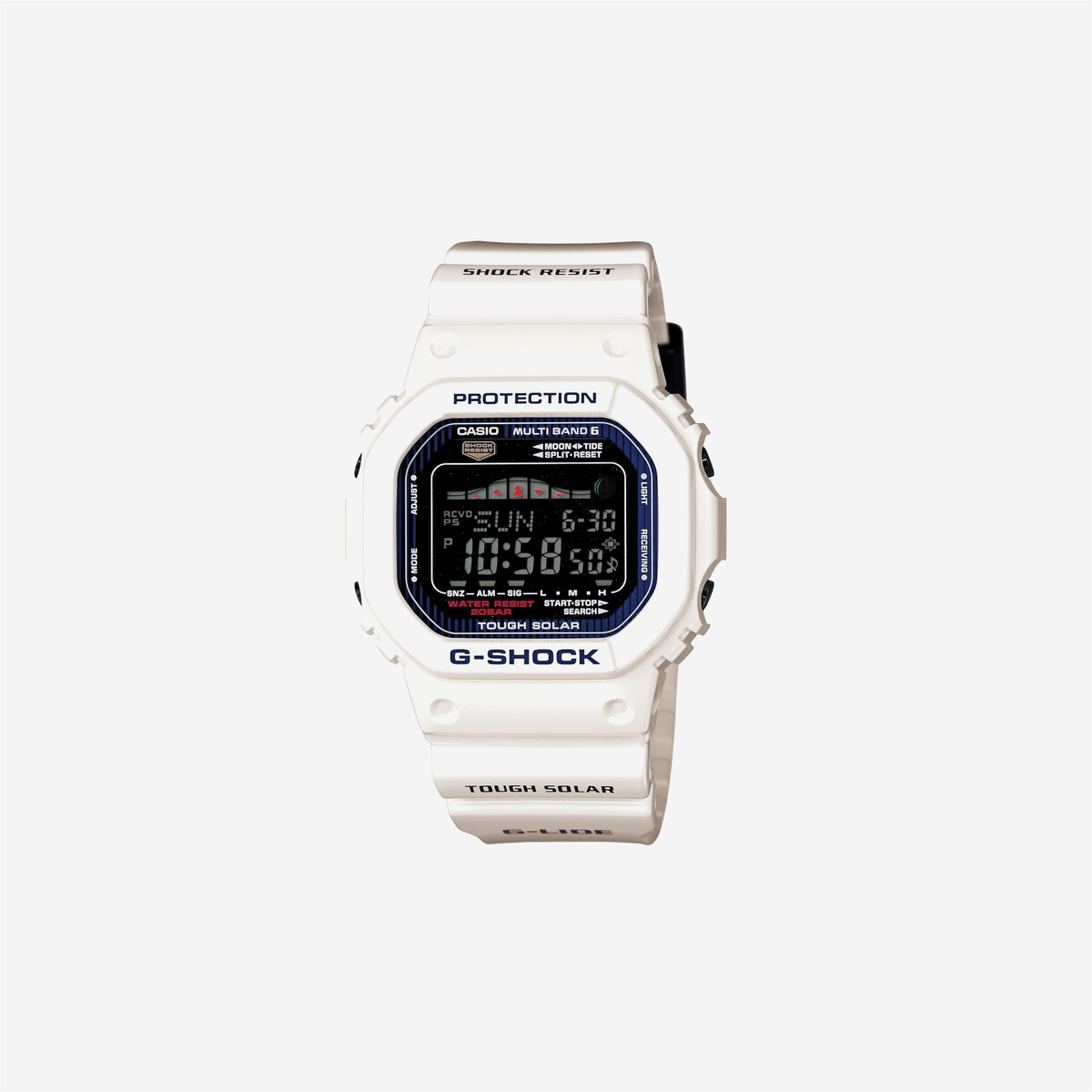 Casio G-Shock GWX-5600C-7JF G-LIDE  MultiBand 6 Japan White Resin Band Watch