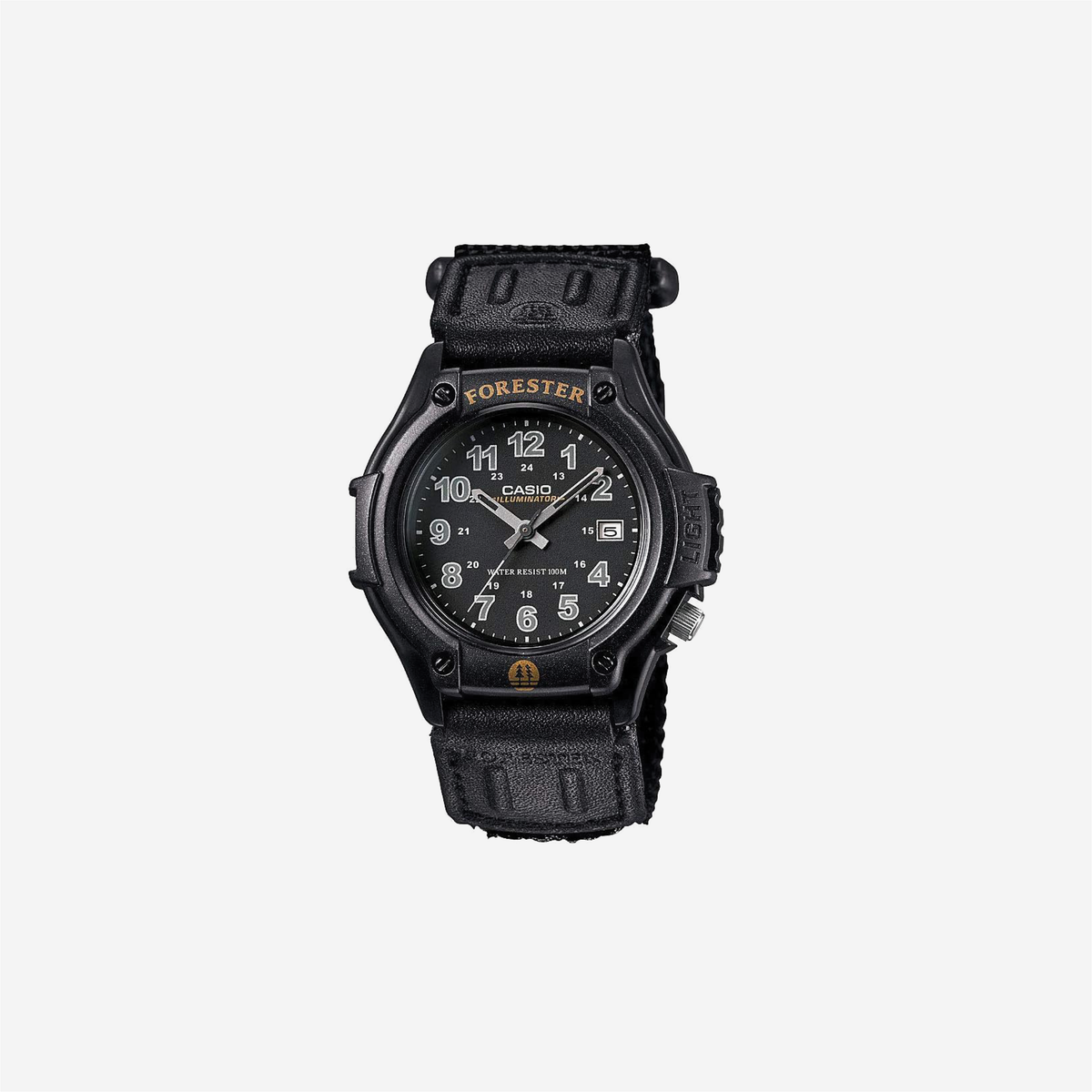 Casio FT500WC-1BV Forester Illuminator LED Light Black Dial Velcro Band Analog Watch