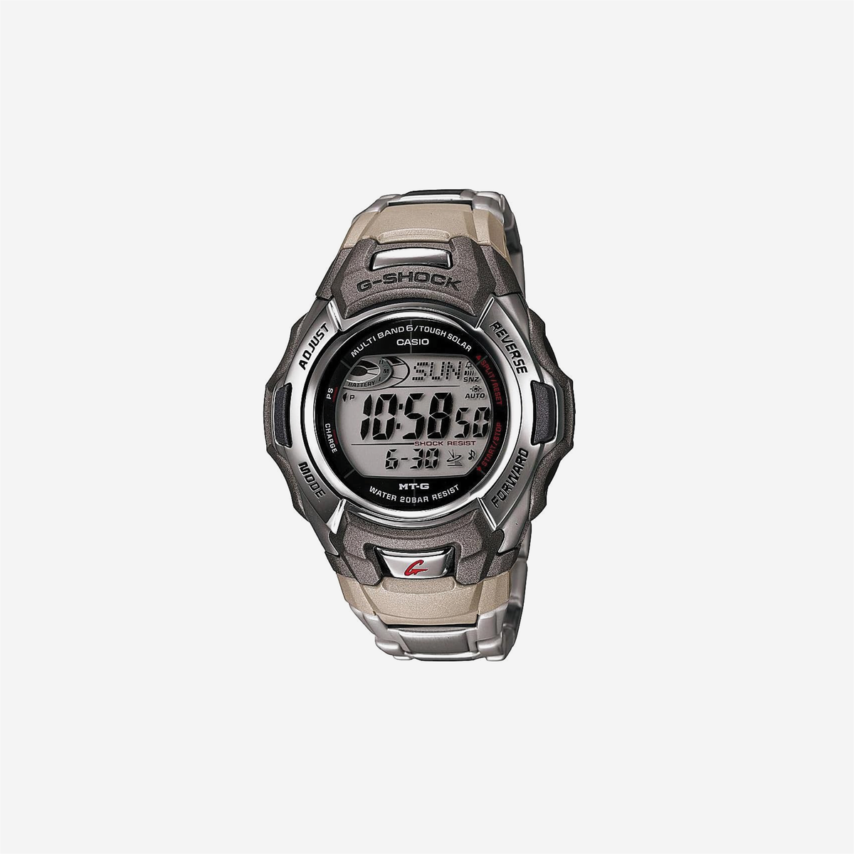 Casio G-Shock MTGM900DA-8CR Tough Solar Atomic Stainless Steel Sport Watch