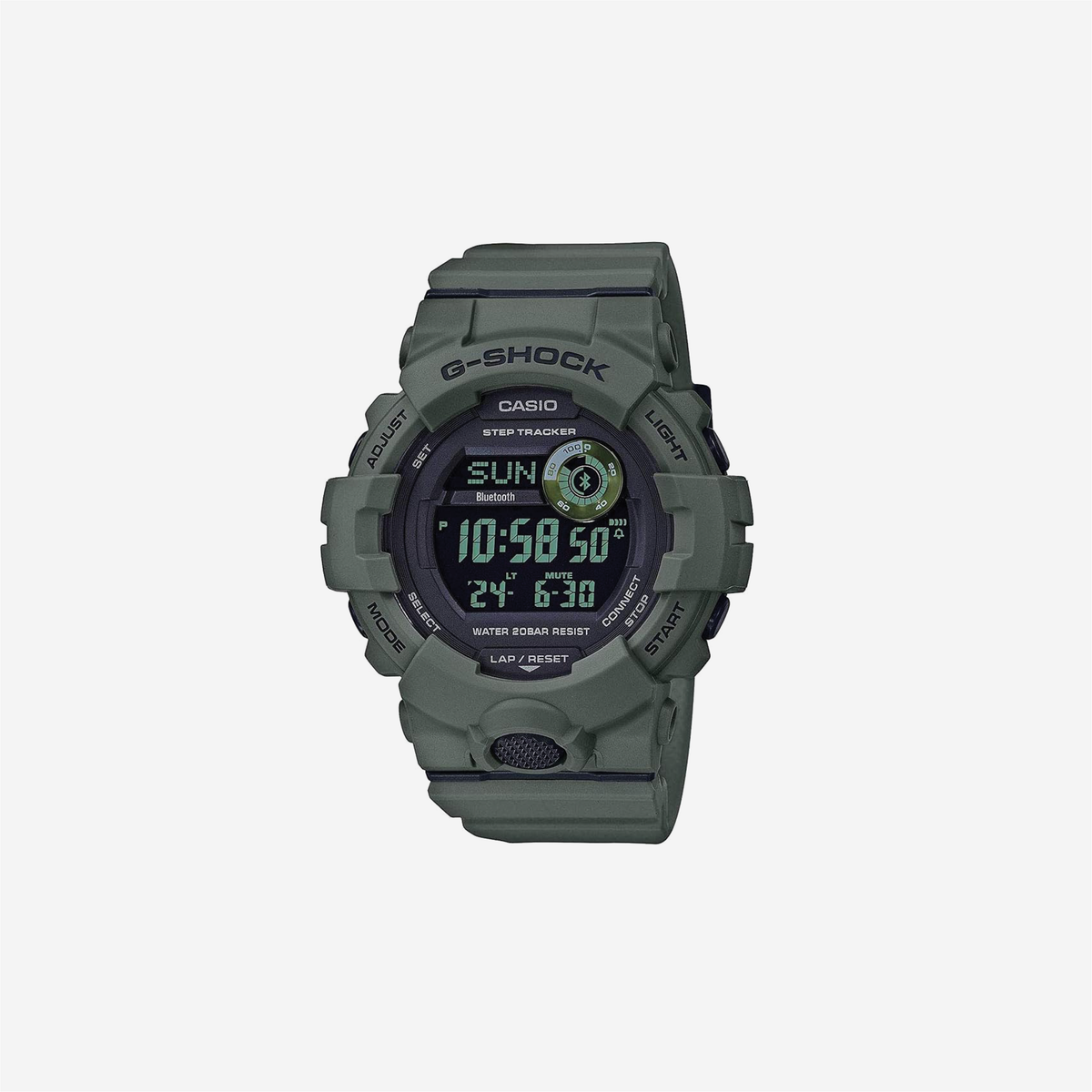 Casio GBD800UC-3 Digital Power Trainer Connected Green Resin Watch
