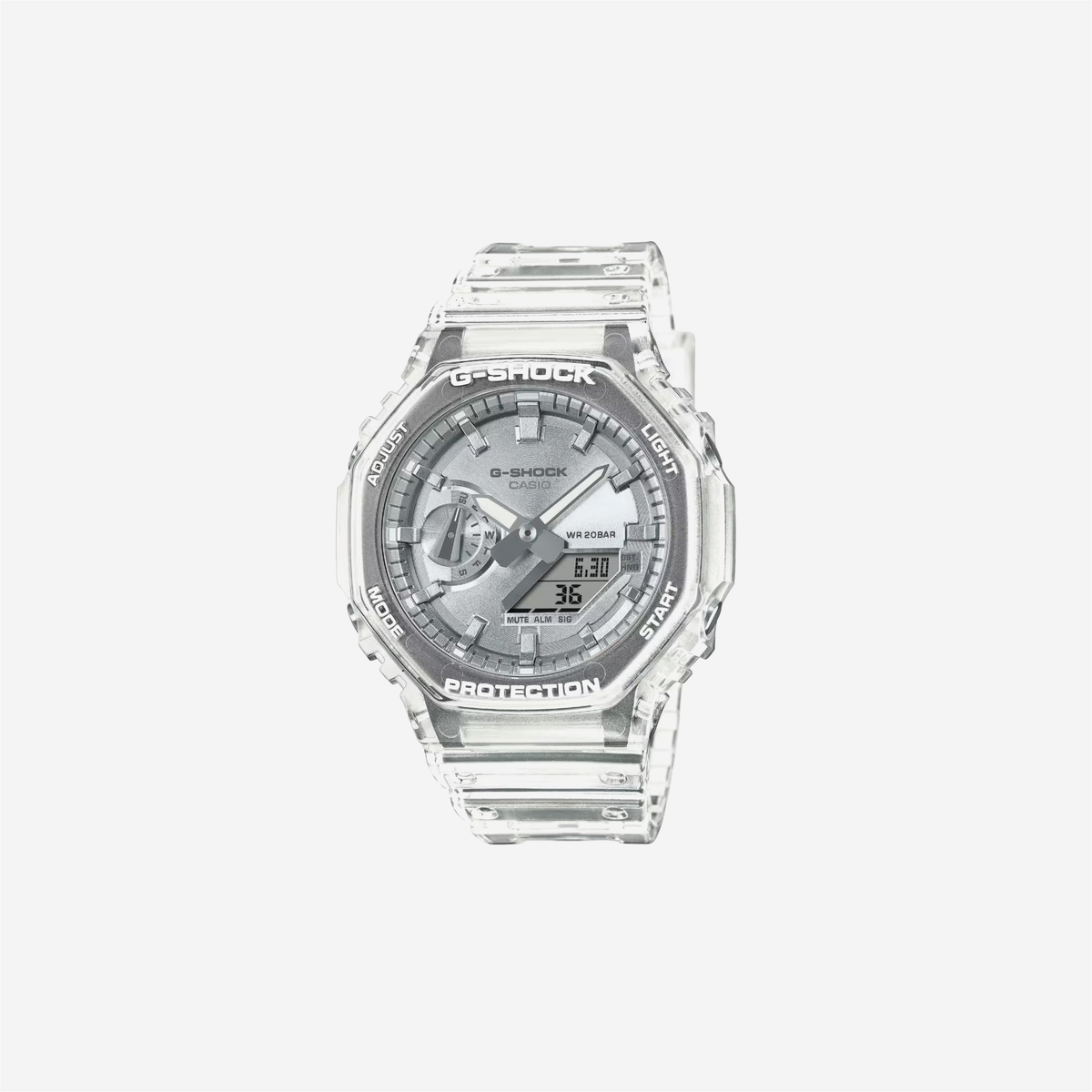 Casio G-Shock GA2100BM-7A8 Silver Dial Resin Strap Analog Quartz Watch