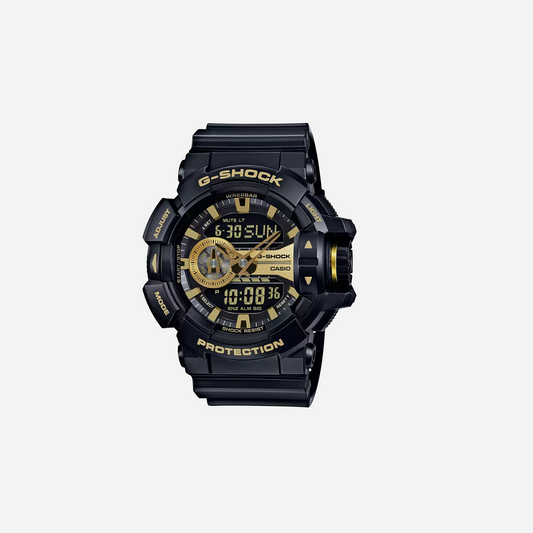 CASIO G-SHOCK Black And Gold Analog-Digital GA-400GB-1A9