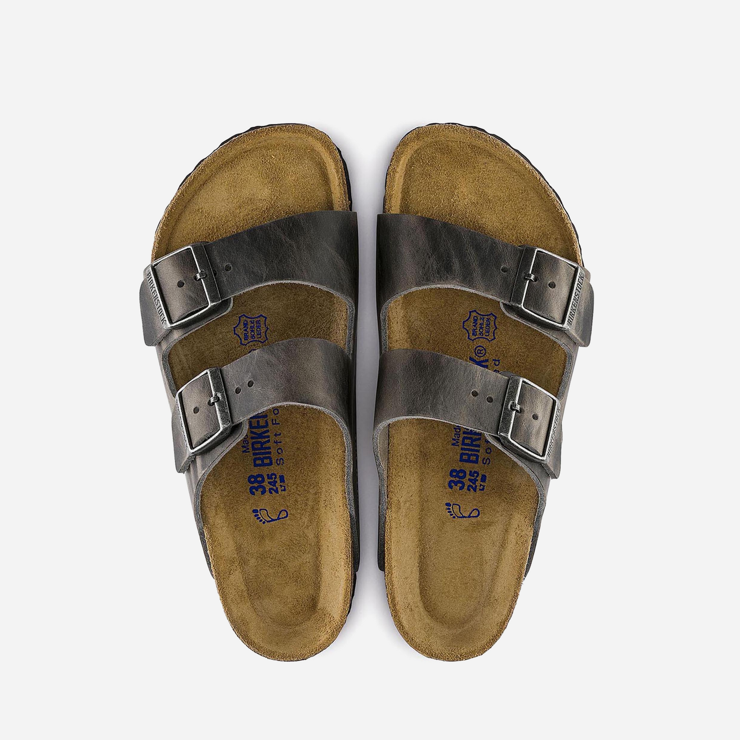 Birkenstock Arizona Soft Footbed Oiled Leather Gray Gray/Iron