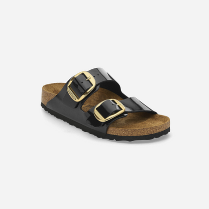 Birkenstock Arizona Big Buckle Birko-Flor Patent Black Black/Patent Black/Gold