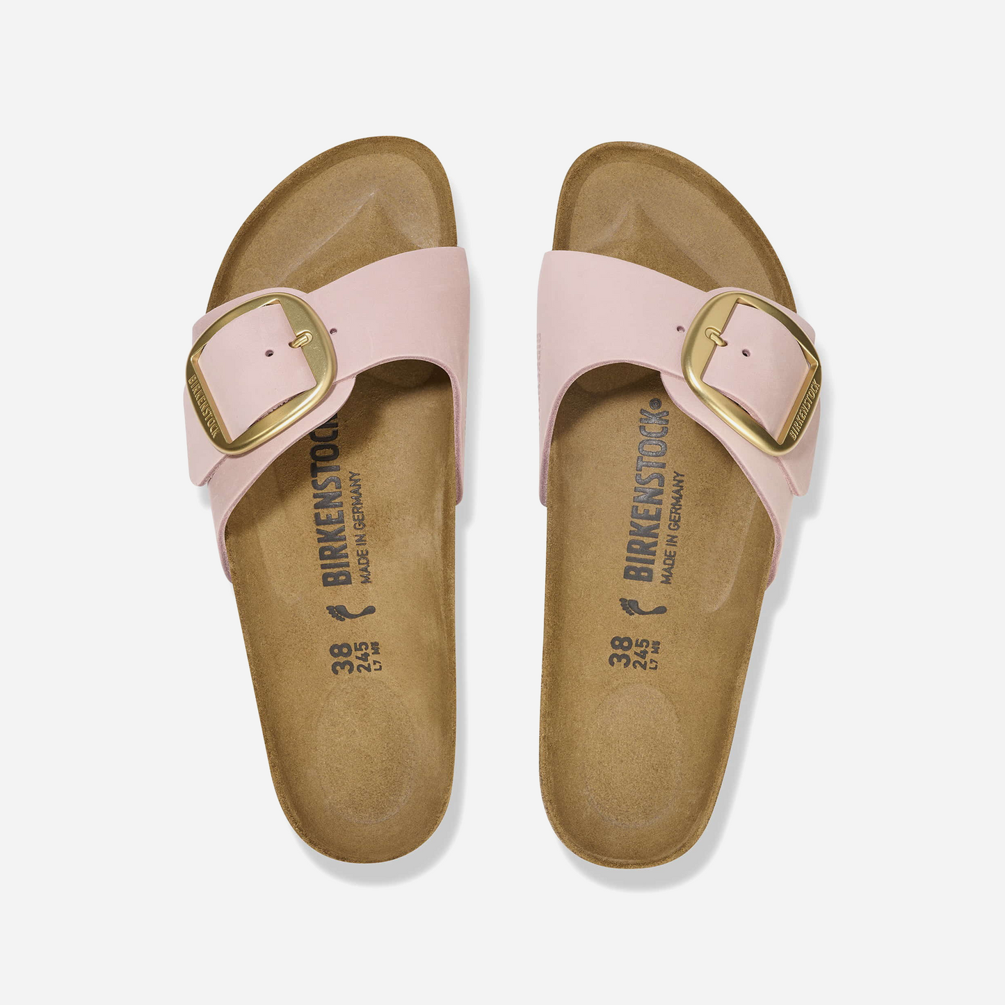 Birkenstock Madrid Big Buckle Nubuck Leather Pink Pink/Soft Pink