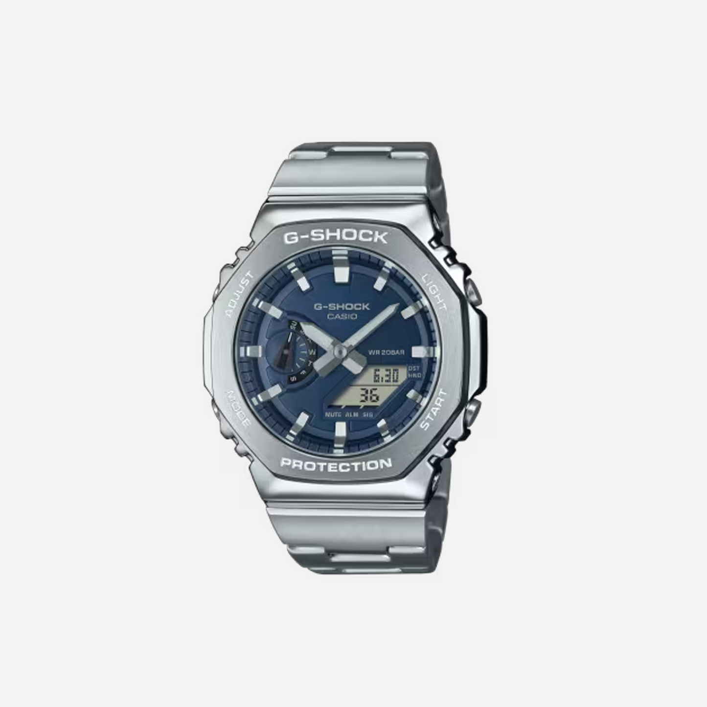 CASIO G-SHOCK G-Steel 2100 Series Dark Blue And Silver GM-2110D-2B