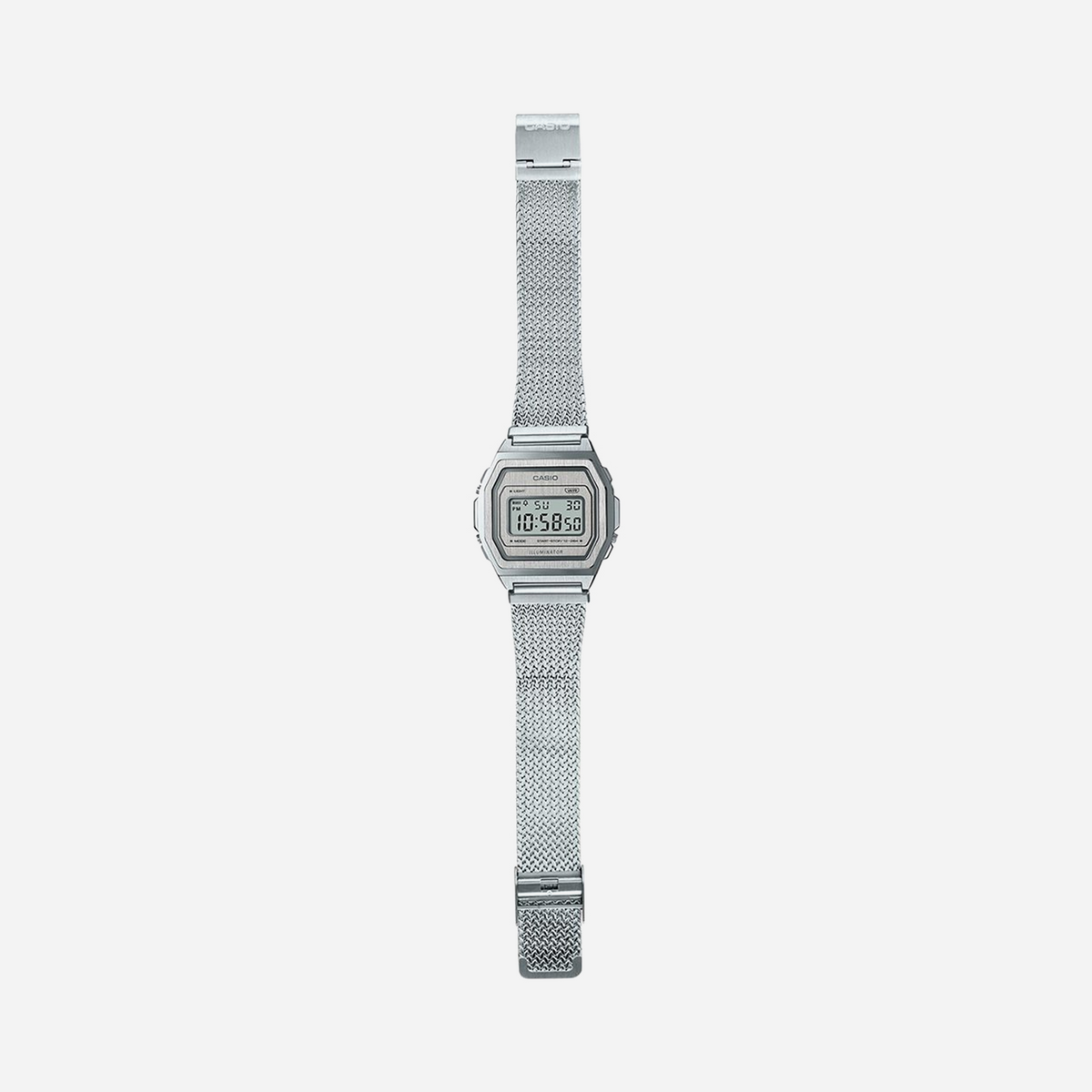 Casio Vintage A1000MA-7DF Quartz Silver European Vintage Dial Digital Stainless Steel Watch