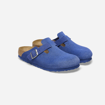 Birkenstock Boston Suede Embossed Blue Blue/Indigo Blue