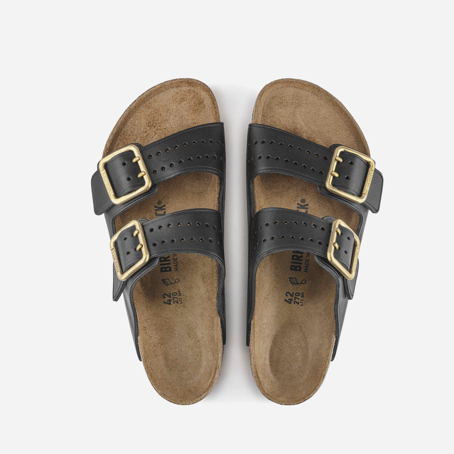 Birkenstock Arizona Bold Gap Natural Leather Black Black