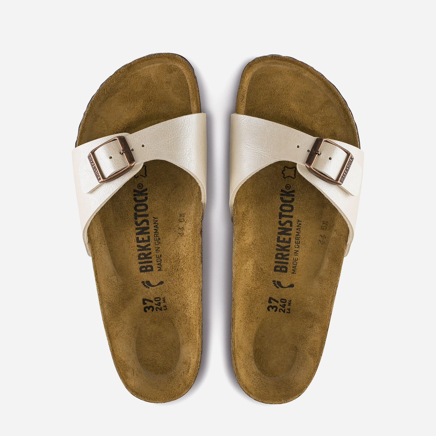 Birkenstock Madrid Birko-Flor White White/Graceful Pearl