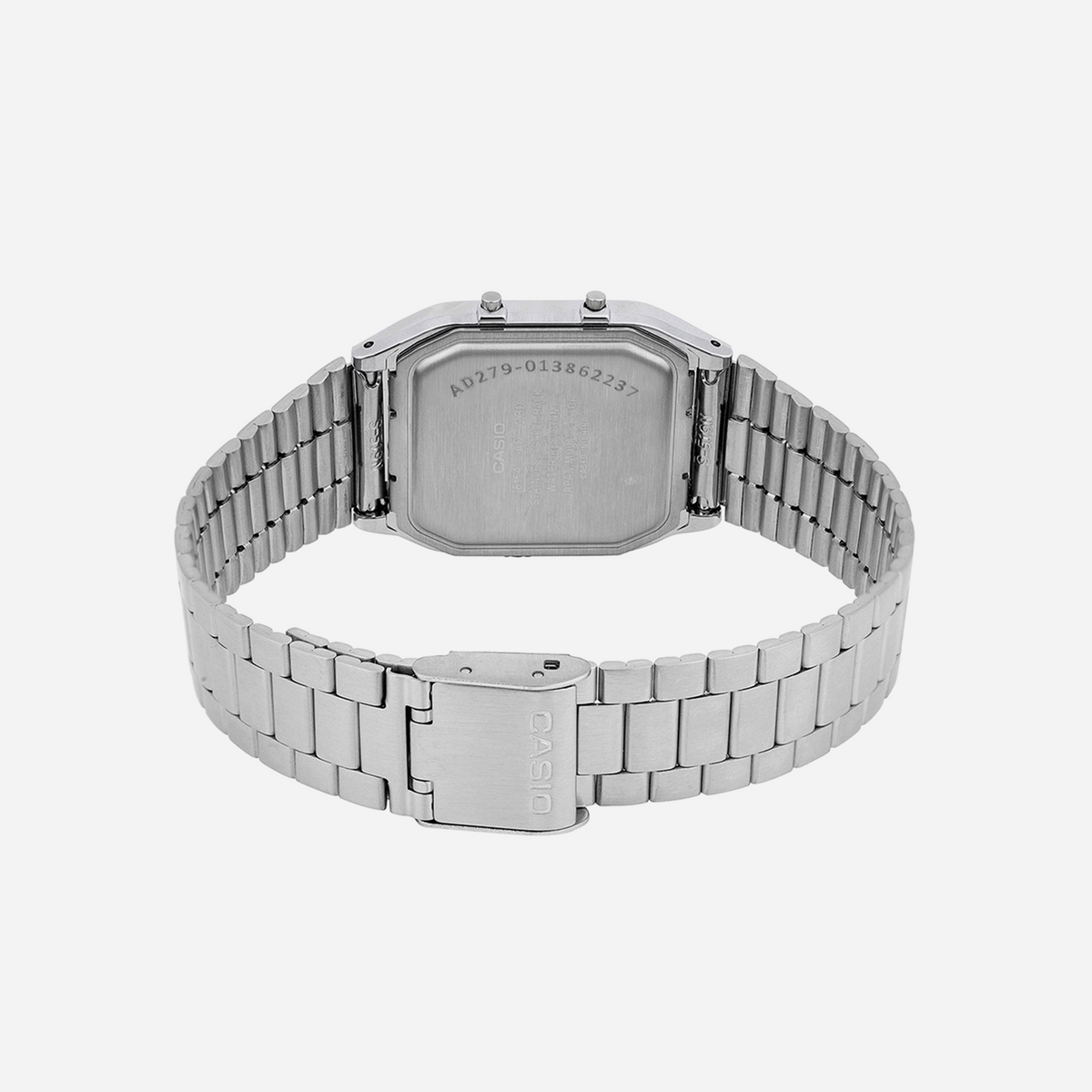 Casio Vintage AQ-230A-4AMQYD Quartz Salmon Dial Analog Digital Stainless Steel