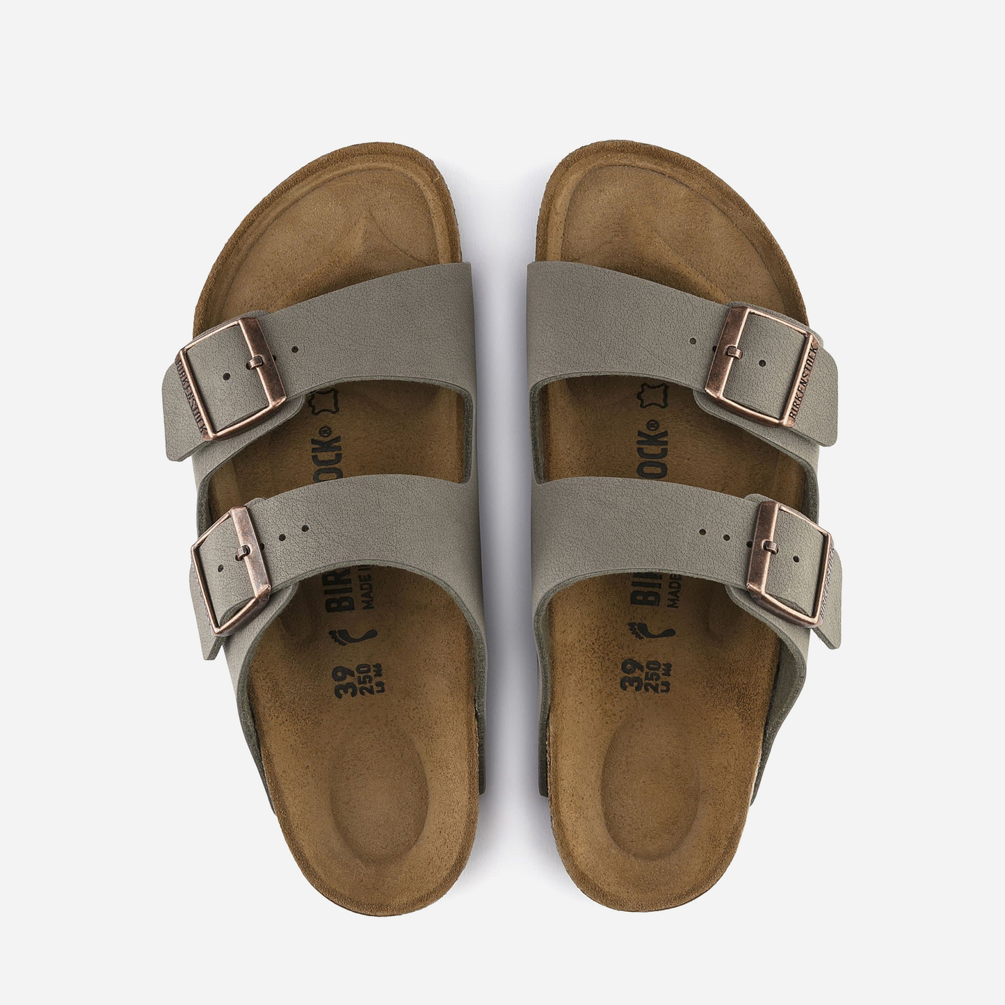 Birkenstock Arizona Birko-Flor Nubuck Gray/Stone