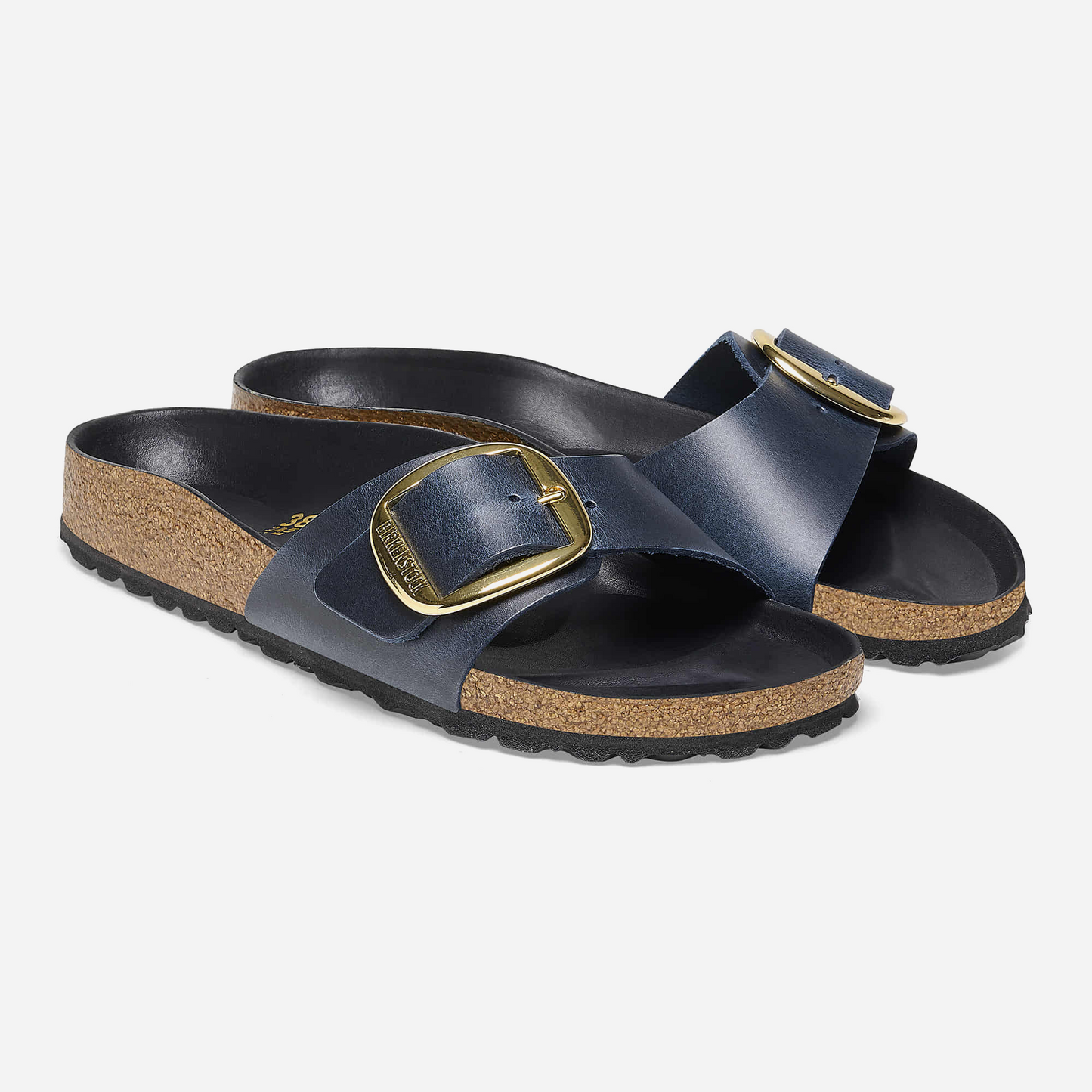 Birkenstock Madrid Big Buckle Oiled Leather Blue Blue/Blue