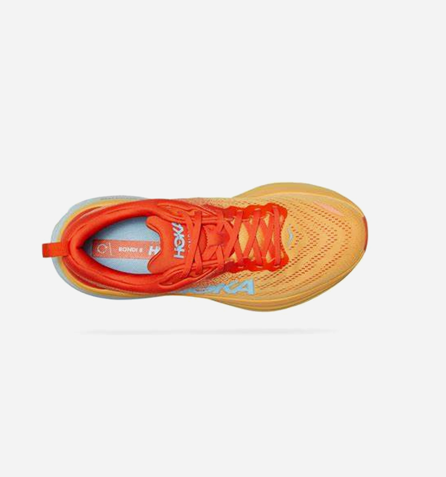 Hoka One One Bondi 8 Puffin's Bill Orange Amber Yellow