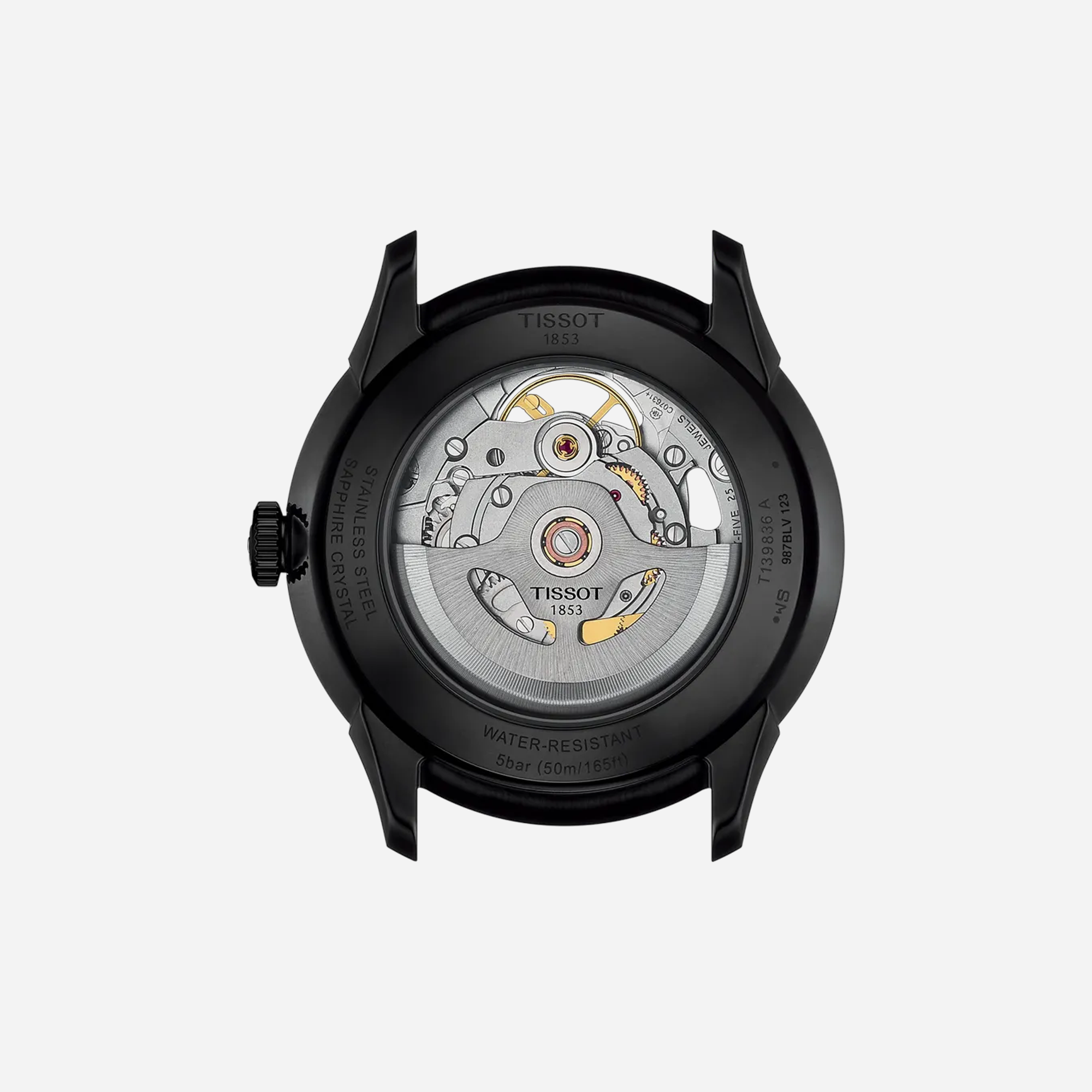 Alpha Dial Tissot Chemin Des Tourelles Skeleton Alpha Dial Black Leather Strap Wa ...
