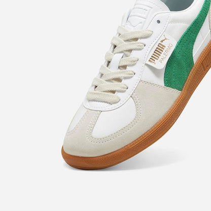 Puma Palermo Lth Unisex Sneakers White-Vapor Gray-Archive Green