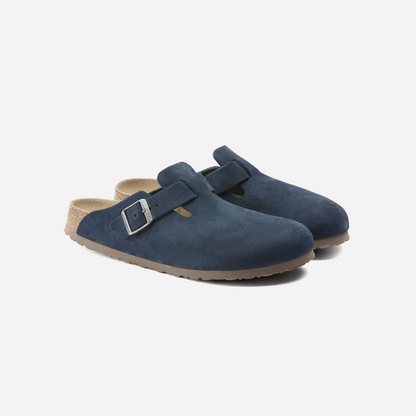 Birkenstock Boston Suede Embossed Blue Blue/Midnight