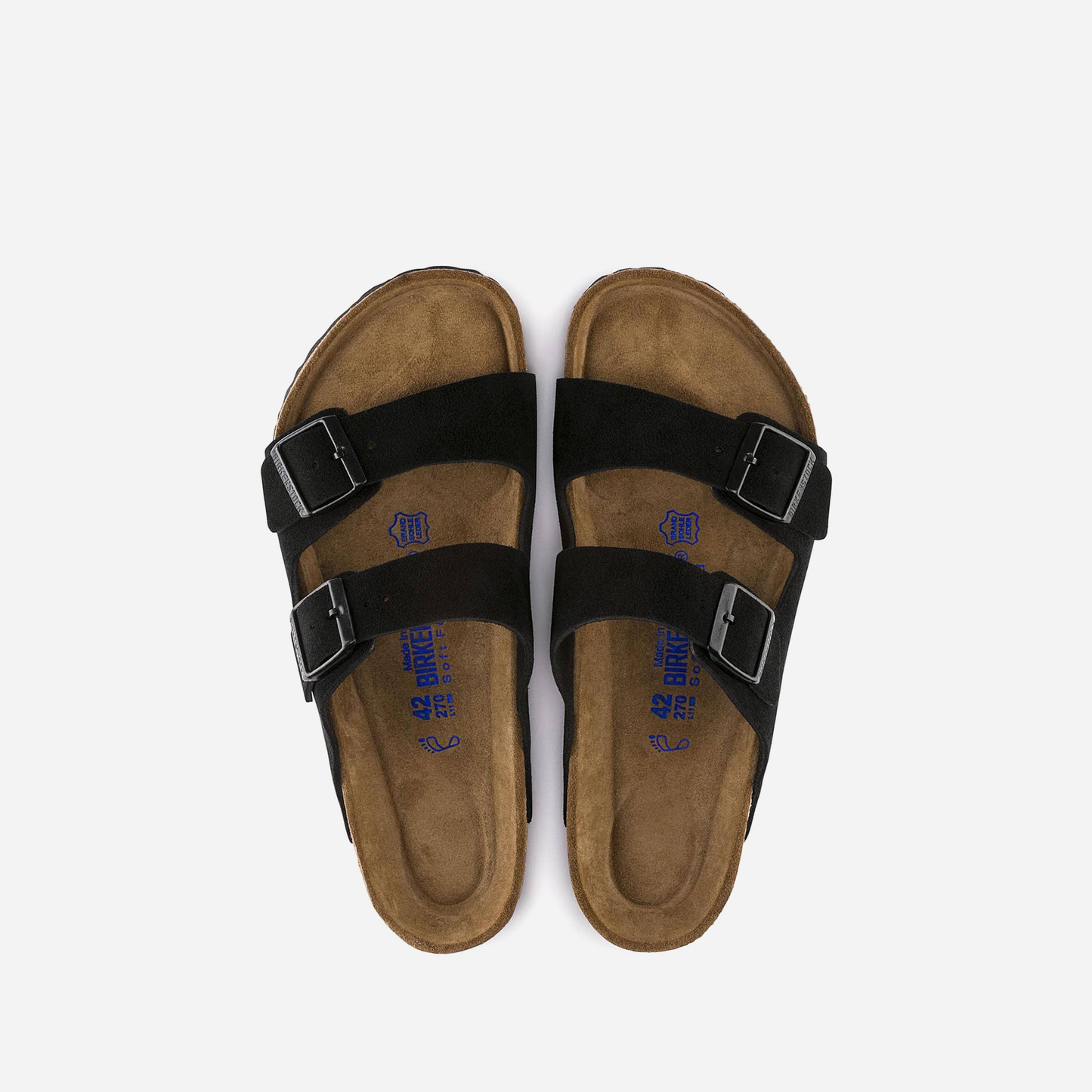 Birkenstock Arizona Soft Footbed Suede Leather Black Black