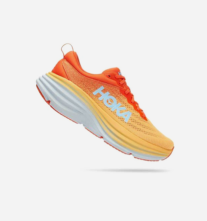 Hoka One One Bondi 8 Puffin's Bill Orange Amber Yellow